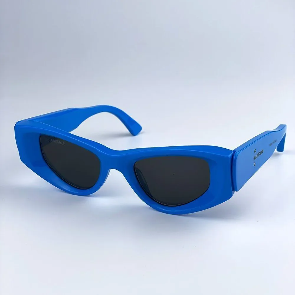 SALE! NEW Balenciaga BB0243S 004 Blue Grey Cat Eye Unisex Sunglasses